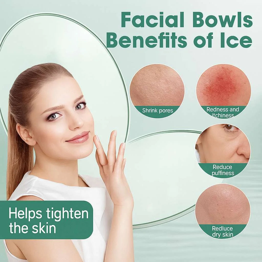 Grozaro Foldable Black Ice Face Bowl | Cold Therapy Facial Skincare Bowl for Glowing Skin