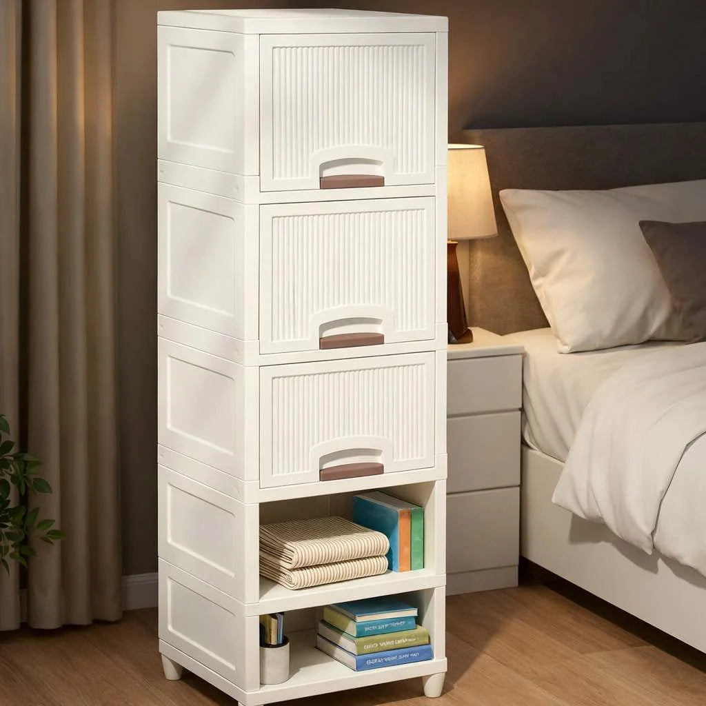 Grozaro Multi Layer Design Flip Top Modular Storage Cabinet (4 Layer)