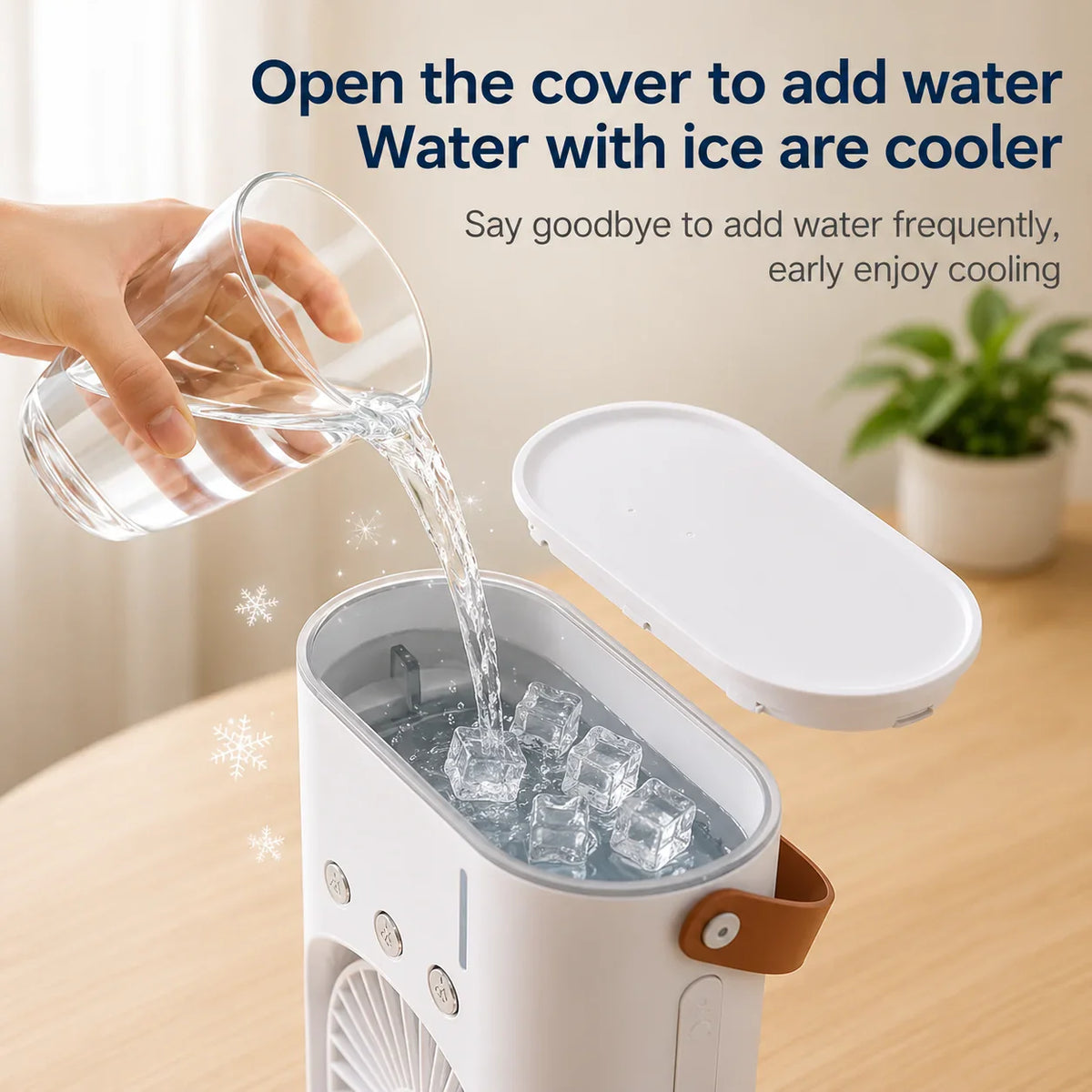 Rechargeable Mini Air Cooler with LED Light