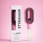 Grozaro Multicolour 2-in-1 Spray Comb Hair Brush with Built-In Mist Bottle — Anti-Frizz Detangling Brush